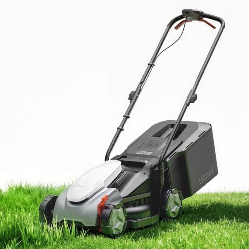Image of Litheli Cordless Lawn Mower 14 Inch, Brushless Battery Powered Push Mower (Tool Only), 5-Position Height Adjustment, 9-Gallon Bag, Lightweight Grass Cutter for Garden Yard Farm