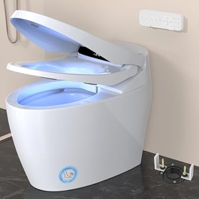 ZingPOP Smart Toilet with Bidet Built in, Heated Bidet Seat, Warm Water Nozzle, Air Dryer, Tankless Design – Ideal for Modern Bathrooms.