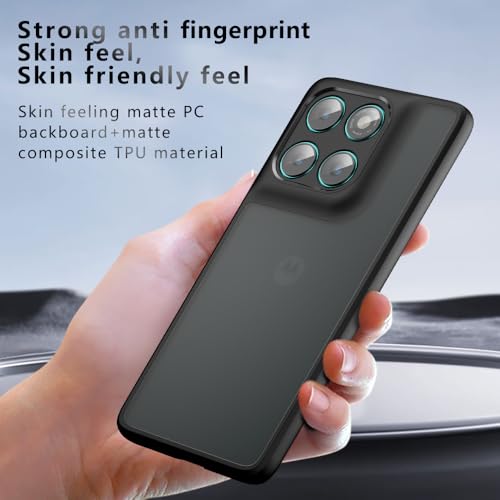 Image of Rubber Mobile Cover Compatible with Motorola Moto Edge 60 Fusion 5G | Black Slim Phone Back Cover | Soft Shockproof Back Case | Lightweight Protective Mobile Phone Case