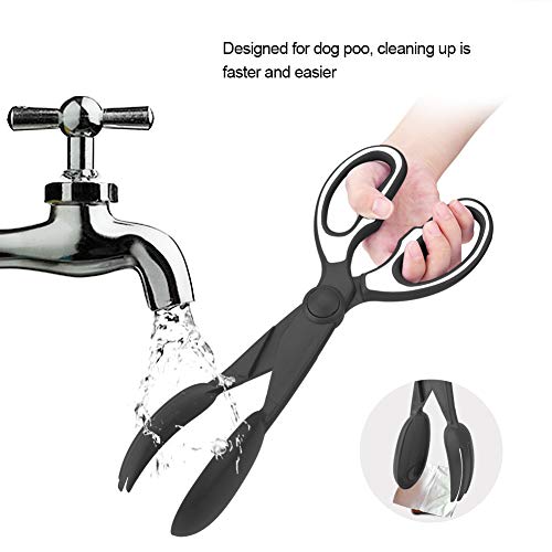 Image of Oumefar Eco-Friendly Pet Dog Cleaner Holder Clip Remover Cat Dog Waste Pooper Dog Cat Pooper Scooper Lawns Grass for Cat Dog Poop Waste (Black)