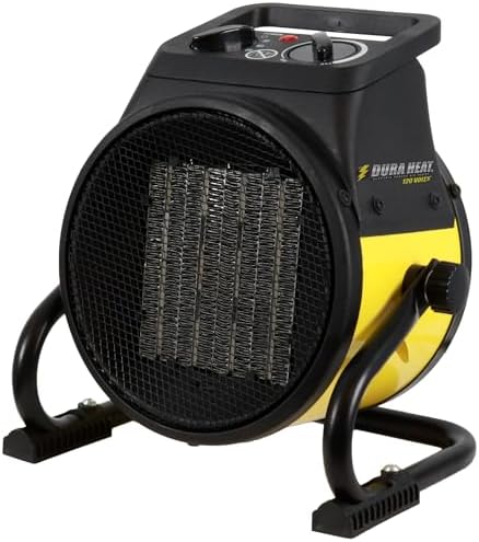 Dura Heat EUH1465 Electric Forced Air Heater with Pivoting Base 5,120 BTU, Yellow Dura Heat EUH1465 Electric Forced Air Heater with Pivoting Base 5,120 BTU, Yellow