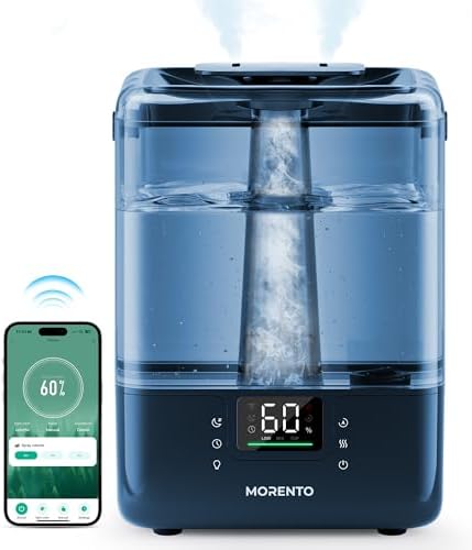MORENTO Smart Humidifiers for Bedroom Large Room Home, 6L Cool Mist Top ...