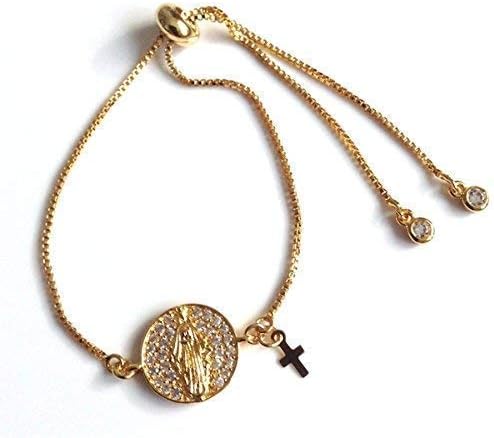 Our Lady of Grace Adjustable Chain Bracelet Virgin Mary Jewelry - Image 6
