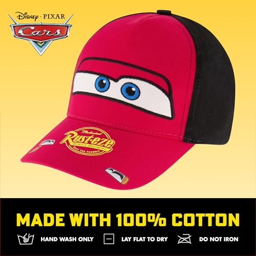 Disney boys Disney Toddler Hat for Boyâ€™s, Lightning Mcqueen Kids Baseball Cap, Red, 2-4T US - image 6