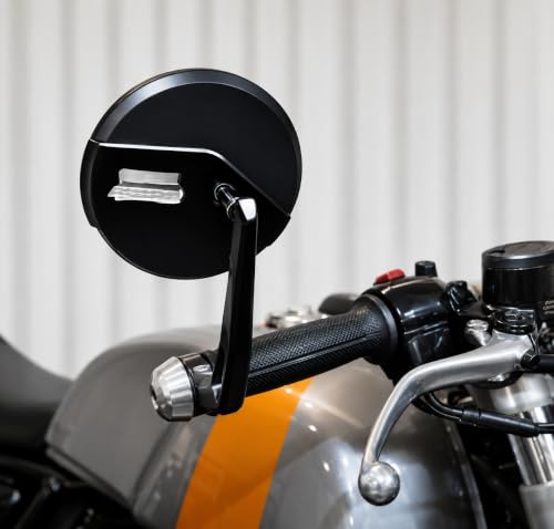 Image of Aluminium Universal Handle Bar End Mirror For Hunter 350 /Meteor 350 /Classic 350 /Super Meteor 650 /Shotgun 650 /GT 650 /Interceptor 650 /Guerrilla 650, Pair (A2)