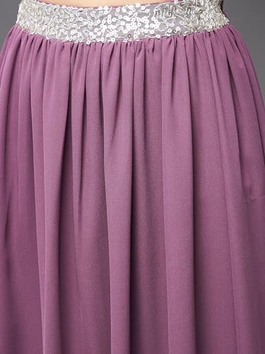 Image of Miss Chase Women's Embellished Square Neck Short Sleeves Waist Band Pocketed Tiered Maxi Co-Ord Set with Pocket
