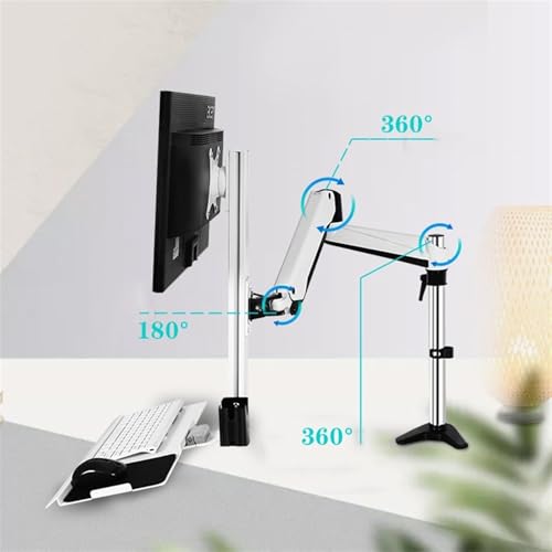 Support de bureau pour moniteur et poste assis-debout avec plateau clavier - 6