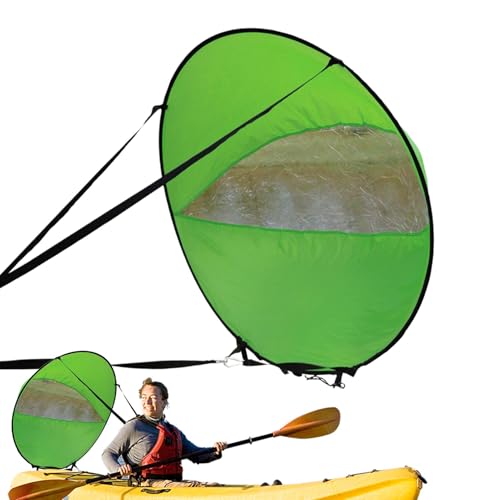 Kayak Downwind Wind Paddle Sail, vela plegable para kayak, vela de windsurf, tabla de remo portátil, para canoa, barco inflable, yate