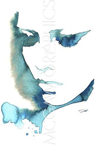 Bruce McGaw Graphics Blue Girl by Jessica Durrant, Art Print Poster 14" X 11"