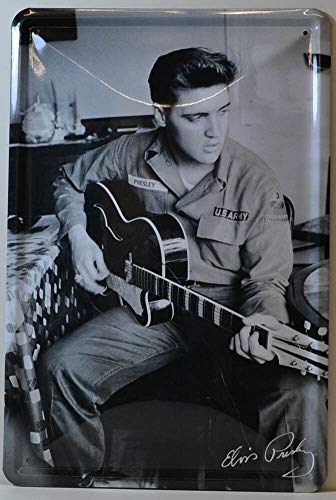 Blechschilder Plaque décorative Elvis Presley - En métal - Style rétro - Avec inscription « U.S...