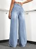 Jeans de Pierna Recta para Mujer, Cintura Alta, Denim de Pierna Ancha 4