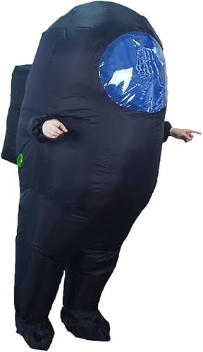 Miniatura 4 de Among Us - Disfraz inflable y divertido para adultos, traje espacial para Halloween, disfraz de astronauta para adultos fanáticos del videojuego