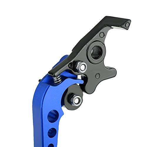 Elerose Coppia di leve freno a tamburo per frizione universale per moto CNC in alluminio da 22 mm 7/8 "in alluminio CNC(blu)