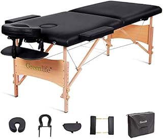 GreenLife® Basic™ 28 Inches Width Height Adjustable Portable 2 Fold Massage Reiki Facial