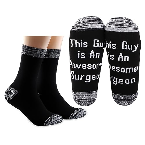 Chaussettes chirurgien « This Guy Is An Awesome Surgeon » lot de 2 paires noires pour homme