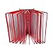 PROPFE Wall Mount Reference and Display System - Wall Mount Catalog Display Rack, Wall Mounted Reference System, with 20 Easy-Load Pockets - 40 Sheet Capacity - A4 Letter Size (Color : Red)