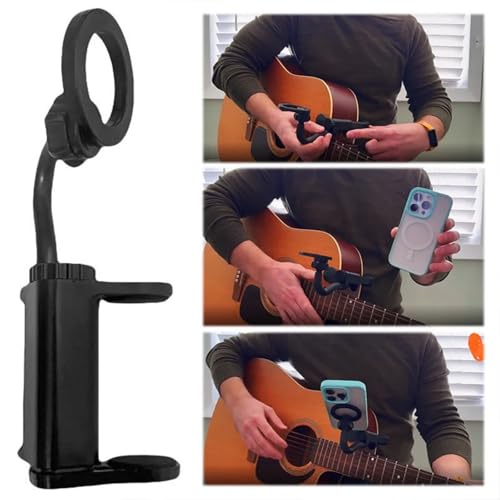 Support de guitare réglable avec support de téléphone portable pour partitions - 2