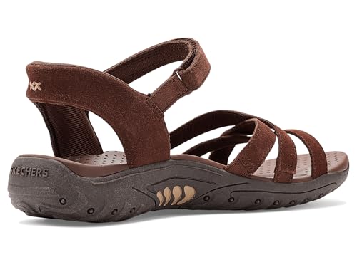 Skechers Skechers Women's REGGAE - NATURAL POISE Hands Free Slip-Ins, Double stitched suede slingback, Chocolate, 12M