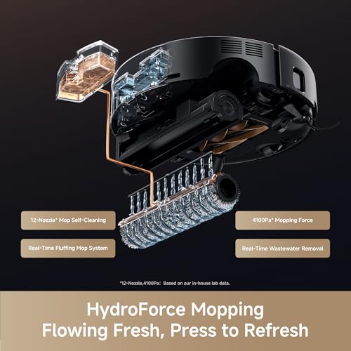 Image of Mova Z60 Ultra Roller Complete Robot Vacuum and Mop, 28,000Pa Suction, 3.14in Obstacle Crossing, AutoShield for Carpet Protection, Zero Tangling Duobrush, Extendable Roller & Side Brush