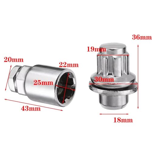 Tornillos de cubo de rueda M12x1.5 para cambio de llantas en Corolla 5
