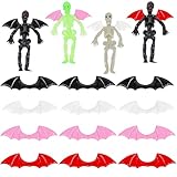 Package Includes:12 pack mini bat wings in 4 colors are included in total,3 pcs per color. Size:The mini Halloween bat wings measure 5.9x1.6 inches.Great size for Halloween craft projects. Material:The mini craft wings are made of PU leather,lighweig...
