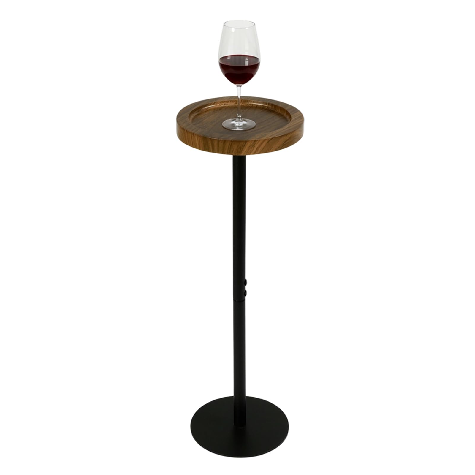 Simcat Small Round Side Table, Drink Table for Small Spaces and Modern Decor (1, Walnut)
