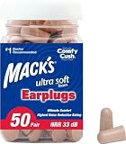 Mack's Ultra Soft Foam Earplugs, 50 Pair - 33dB...