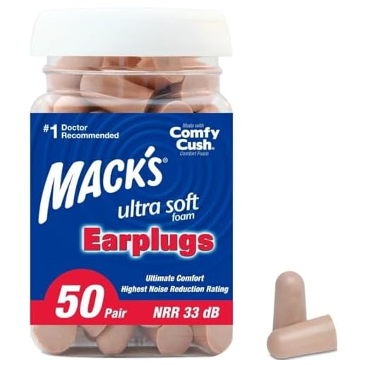 Mack's Ultra Soft Foam Earplugs, 50 Pair - 33dB Highest NRR, Comfortable Ear Plugs for Sleeping, Snoring, Travel, Concerts, Studying, Loud Noise, Work