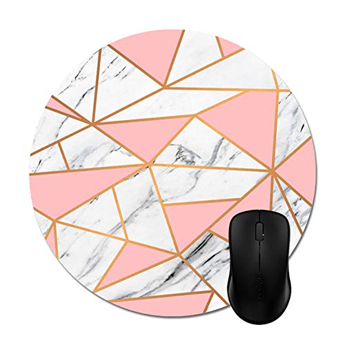 Funice Mauspad, Marmor, goldfarben / Rosa