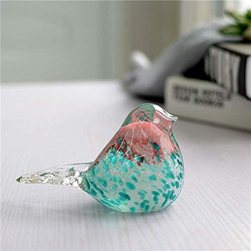 Figurines d'oiseaux émaillés en verre coloré pour décoration de table raffinée