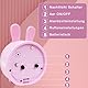 Abnaok Wecker Kinder Kinderwecker Mädchen Jungen, Wecker Kinder Ohne Ticken & Strahlung, Nachtlicht lernuhr Kinder, Wecker Einschulung für Schulanfänger (Rosa)