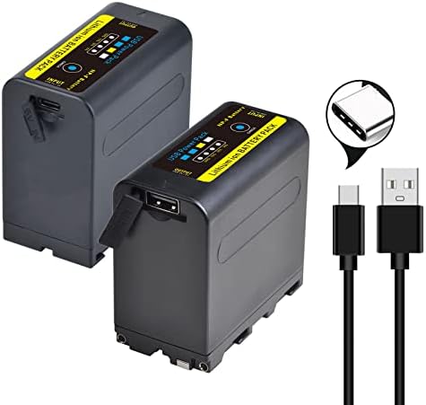Batmax NP-F550 NP-F570 F550 F570 Battery LCD USB Charger For Yongnuo Godox LED Video Light YN300Air II YN300 III YN600 Air L132T - 44 - View #10