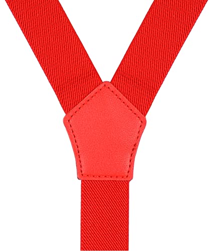 Image of Men's Boys' Bow Tie and Suspenders Set Y Shape Adjustable Elastic