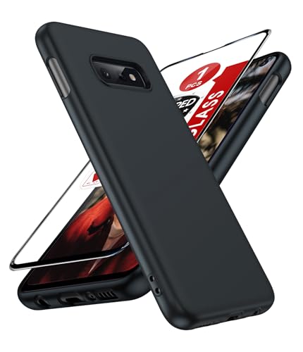 LeYi for Samsung Galaxy-S10E-Phone Case: Samsung Galaxy S10E Case, Soft Liquid Silicone Shockproof Anti-Scratch Cell Android Cover Unlocked Funda para Samsung S10E, Black