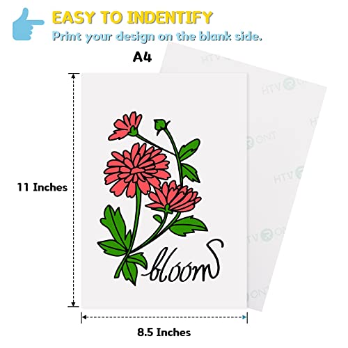 image for HTVRONT Heat Transfer Paper for Dark T Shirts -30 Pack 8.5x11