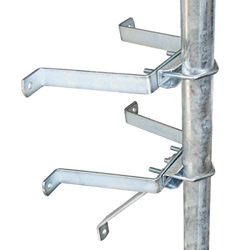 20cm Sat-Mauerhalter Wandabstandshalter für Mast bis Ø 60mm aus verzinktem Stahl Wandabstand 20 cm