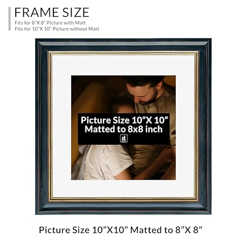 Image of Art Street Picture Frames Set of 4 Wall Mounted Premium 3D Photo Frame Vertical & Horizontal Wall Hanging Individual Collage for Home Decor (Black, Size 10 x 10 inch)
