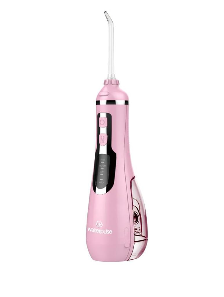 WaterPulse WP-V500 Water Flosser Taşınabilir, Şarjlı, Masajlı, Diş Protez Bakım ve Ağız Duşu (Pembe)