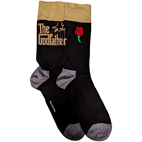 The Godfather Ankle Calzini Logo Oro Nuovo Ufficiale Uomo Nero (Uk Size 7-11) Size UK Size 7-11