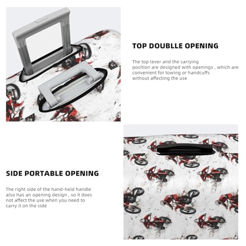 Luggage Cover Protector - Red Motorcycle Racing Print Suitcase Covers for Luggage Fit 29-32 Inch Suitcase4