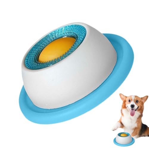 Leckmatte Für Hunde, 12.5x12.5x4.5cm Lickimaten Für Hunde, ABS Langsame Feeder Dog Bowls, Schleckball Hund, Mit Integrierter Drehkugel, Strukturierter Oberfläche Starkem Saugnapf Der Unterseite
