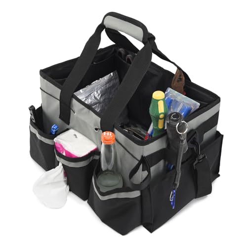 Large Cleaning Caddy with Handle, Multi-Pocket Cleaning Caddy Bag Organiser, Clean Tool Bucket Bag Organizer with Detachable Dividers, Adjustable Shoulder Strap for Home Car Garden Cleaning Supplies - Image 9