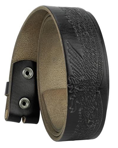 Image of Gelante Genuine Full Grain Leather Belt Strap without Belt Buckle