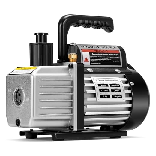 VIVOHOME 110V 1/3 HP 4.5 CFM Single Stage HVAC Vacuum Pump with Oil Bottle