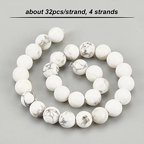 OLYCRAFT about 120pcs 6mm Natural Howlite Beads Natural Jasper Beads Round Loose Gemstone Beads Energy Stone for Bracelet Necklace Jewelry Making - Image 4