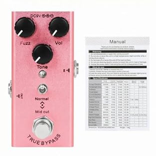 【Function】: Designed as audio gear for shaping your sound, this effects pedal uses Fuzz, Vol, and Tone controls plus a small toggle switch to adjust the character, level, and response of the distorted tone. 【Controls】: The 3-knob layout gives you han...
