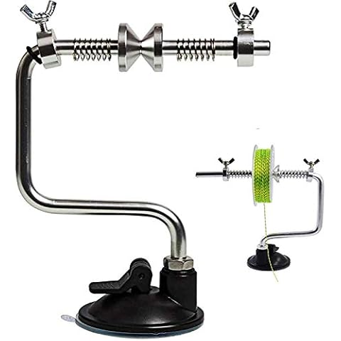 SHADDOCK Aluminum Fishing Line Spooler Portable Winder Reel Spool System with Suction Cup Adjustable Fishing Tool Tackle Cover
