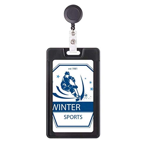 Funda retráctil para tarjeta con carrete de esquí para forfait y pases