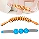 Muscle Roller Stick + Faszienrolle Holz Set, Massage Roller mit Griff, Premium Massageroller, Zur Entspannung der Rücken-, Nacken- und Beinmuskulatur und zur Muskelregeneration