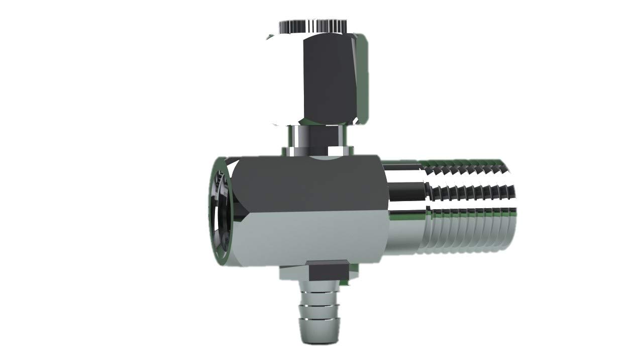 KHANJAN Brass & Copper Aquaguard Valve | Hose Nozzle Fitting 10mm | Brass Tee Cock | Useful in every Domestic and industrial all water Purifier Aqua guard (10mm Hose Nozzle Hex Design)-image-2